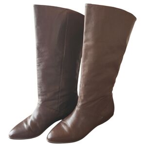 Ipanema Chocolate Brown Leather Women's Boots Size 7.5 made in Brazil